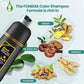 Unisex Instant Black Herbal Hair Dye Shampoo for Grey Hair Coverage 3 in 1(100ml)